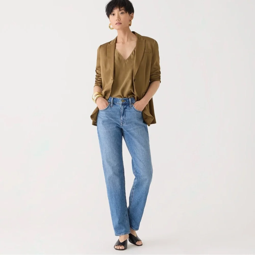 J.Crew Mid-Rise '90s Classic Straight-Fit Jeans in Pheasant Wash - Picture 12 of 12